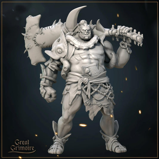 Behemoth, the Coastal Barbarian | TTRPG Miniature | Great Grimoire - Tattles Told 3D