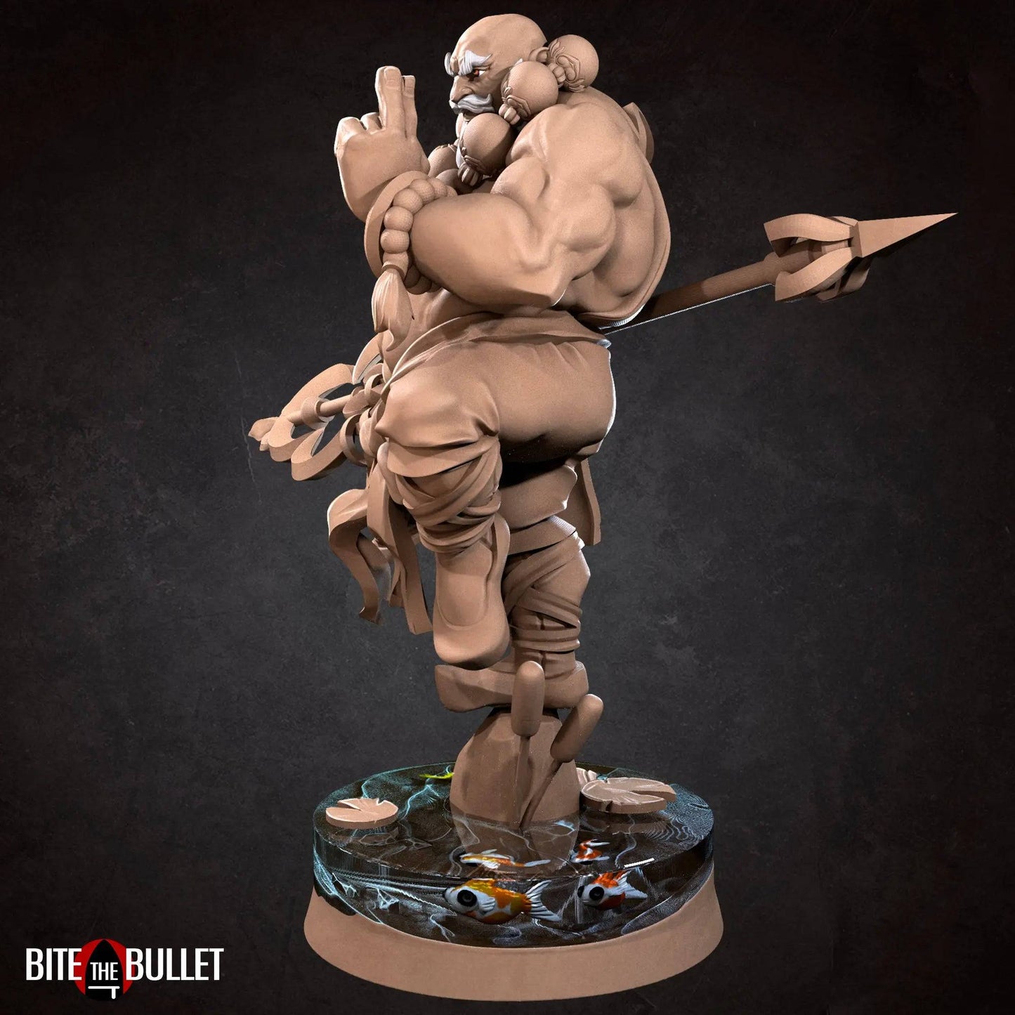 Bob Salot, Chubby Monk Perched on Rock in Water | D&D Miniature TTRPG Character | Bite the Bullet - Tattles Told 3D