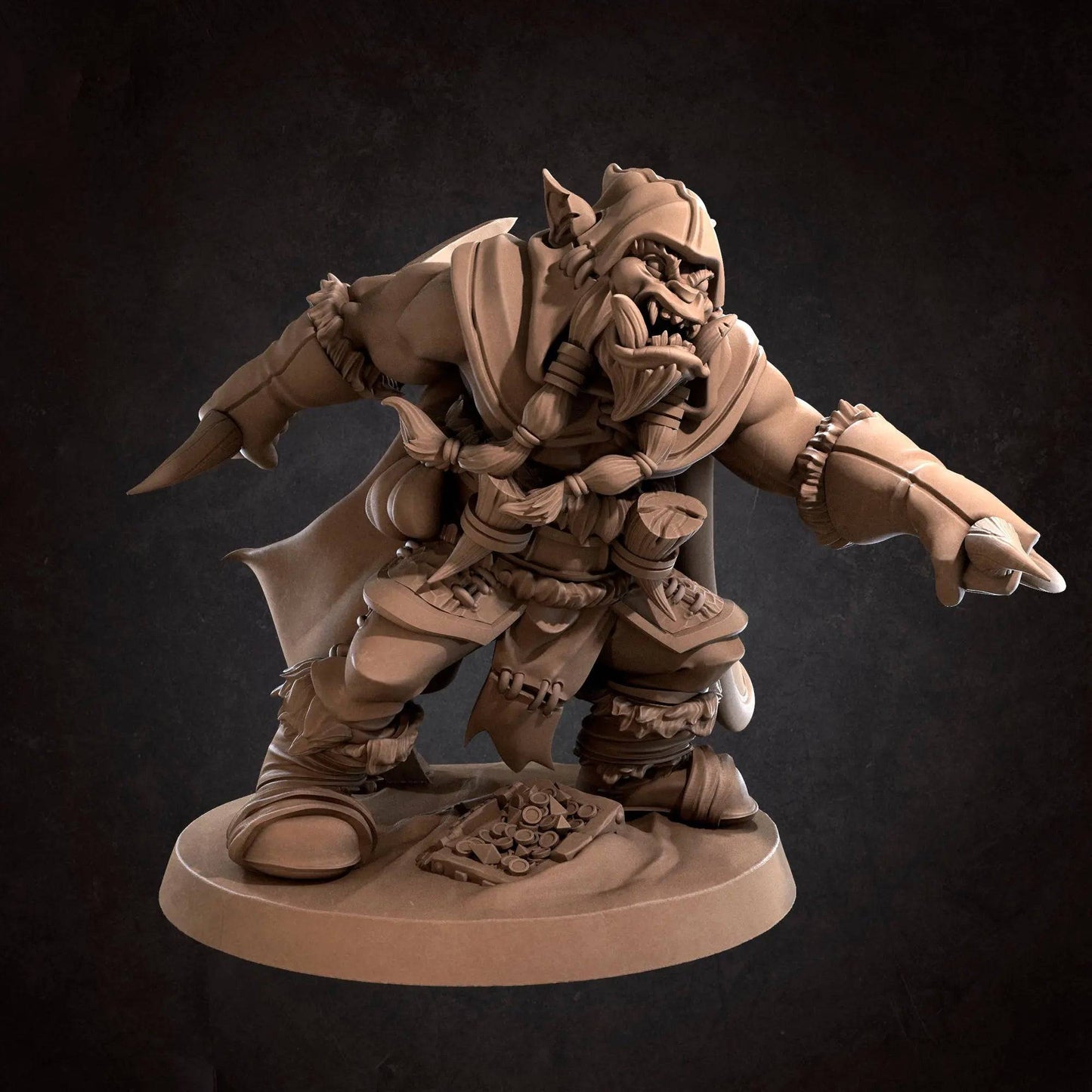 Bugbear Reaver, Rogue with Two Daggers | D&D Miniature TTRPG Character | Bite the Bullet - Tattles Told 3D