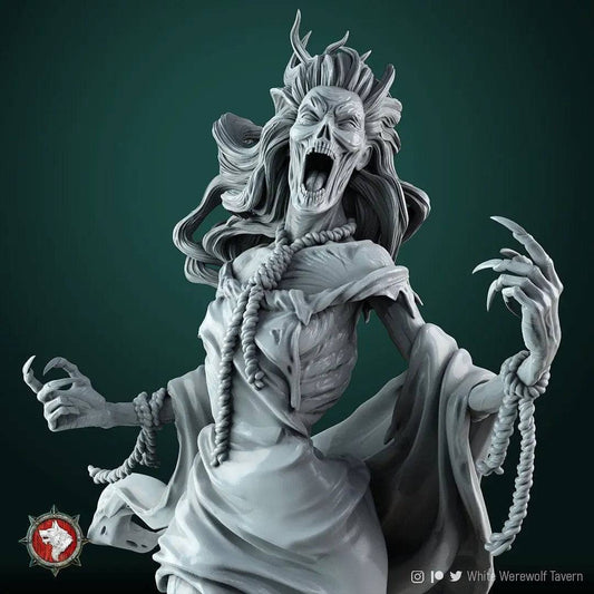 Carmela the Nightqueen Banshee | TTRPG Miniature | White Werewolf Tavern - Tattles Told 3D