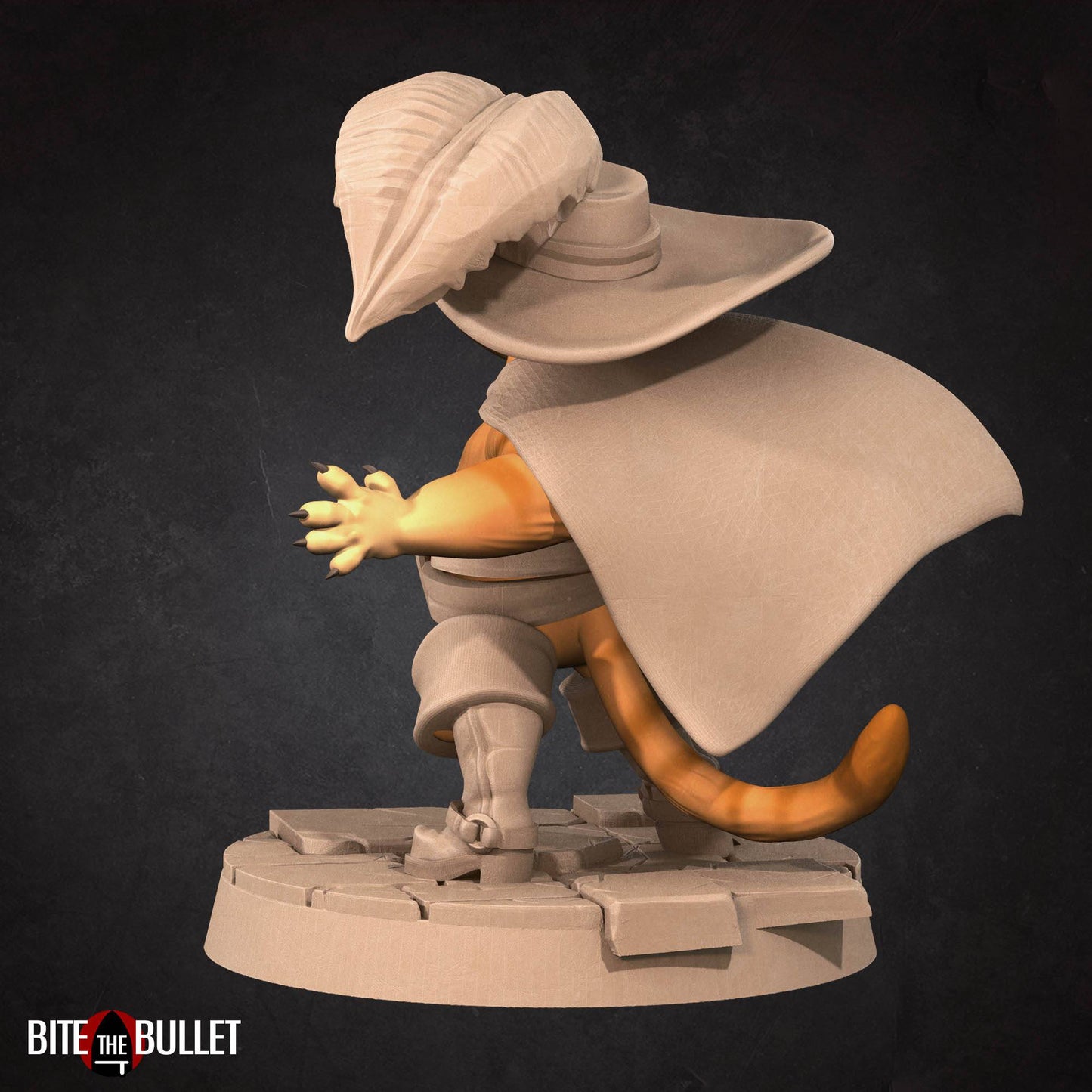 Cat Duellist | D&D Miniature TTRPG Character | Bite the Bullet - Tattles Told 3D
