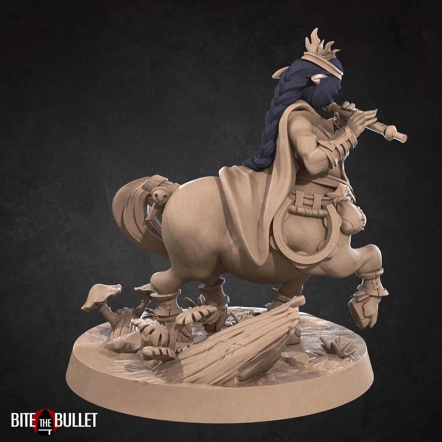 Centaur Bard, Miniature Horse with a Flute | D&D Miniature TTRPG Character | Bite the Bullet - Tattles Told 3D