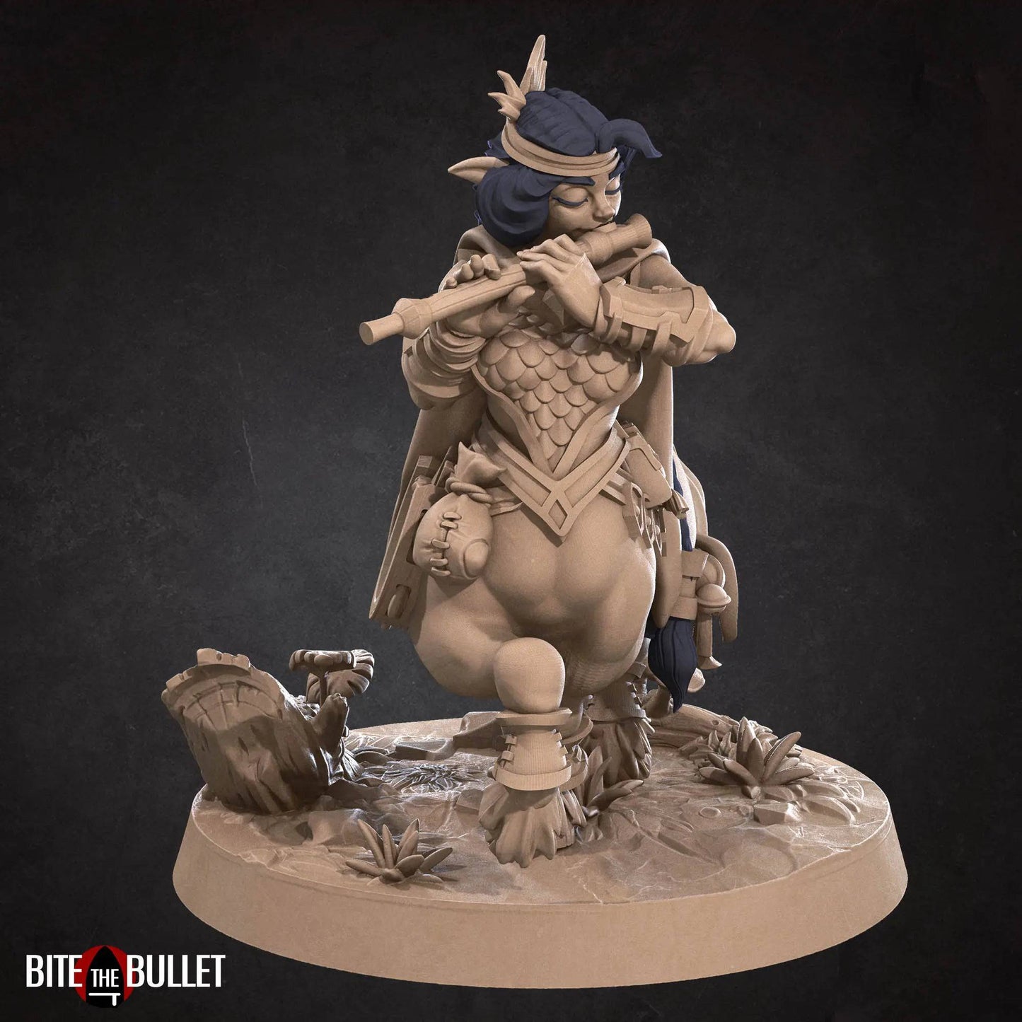 Centaur Bard, Miniature Horse with a Flute | D&D Miniature TTRPG Character | Bite the Bullet - Tattles Told 3D