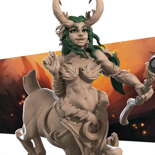 Centaur Dryad Druid, Deer Body | D&D Miniature TTRPG Character | Bite the Bullet - Tattles Told 3D