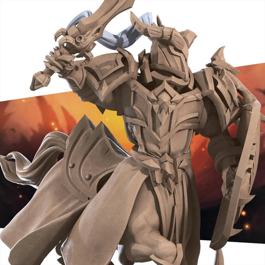 Centaur Knight Paladin Fighter | D&D Miniature TTRPG Character | Bite the Bullet - Tattles Told 3D