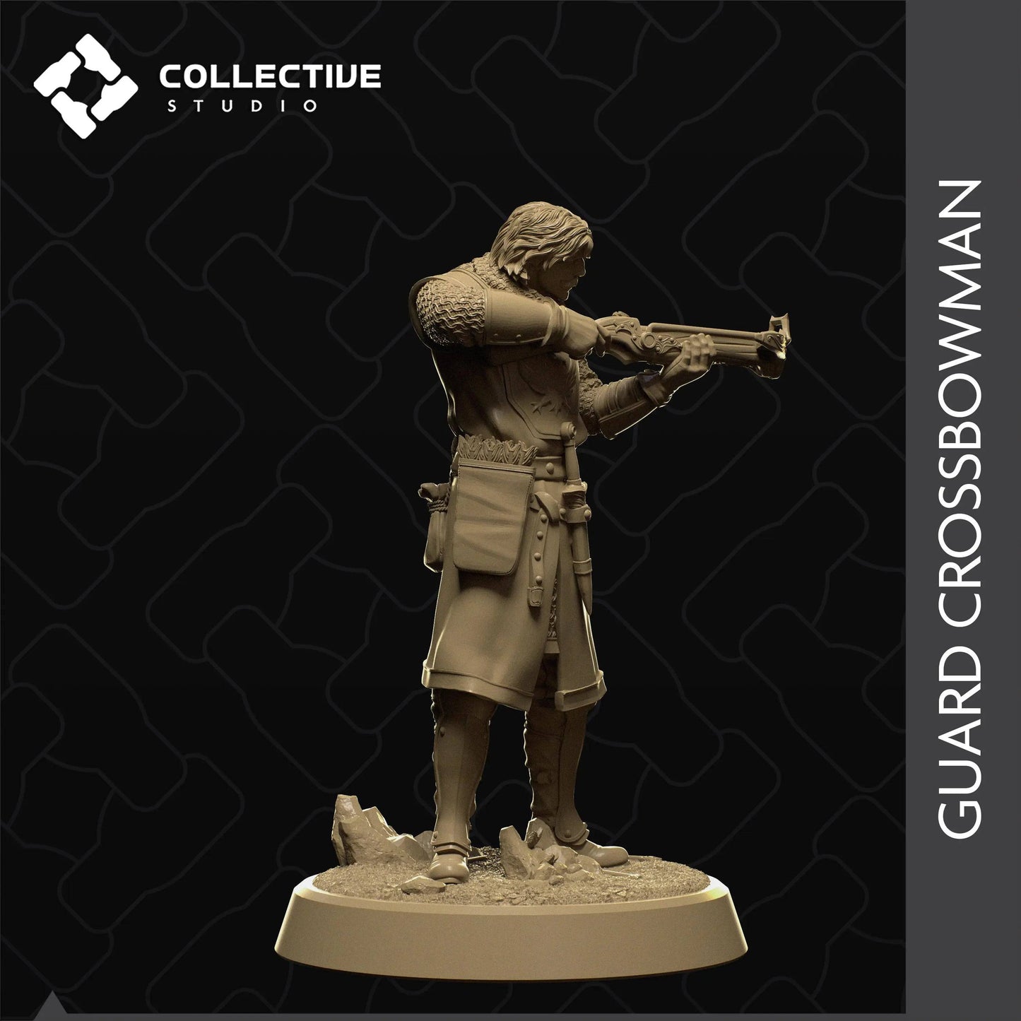 City Guard with Crossbow | D&D TTRPG Character Miniature | Collective Studio - Tattles Told 3D