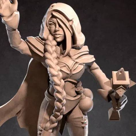 Cora, Pirate Mage, Twin Woman | D&D Miniature TTRPG Character | Bite the Bullet - Tattles Told 3D