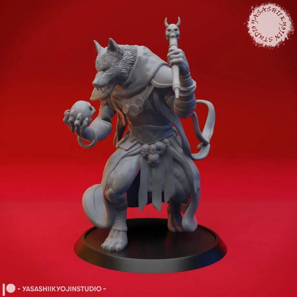 Coyote Necromancer | TTRPG Monster Miniature | Yasashii Kyojin Studio - Tattles Told 3D