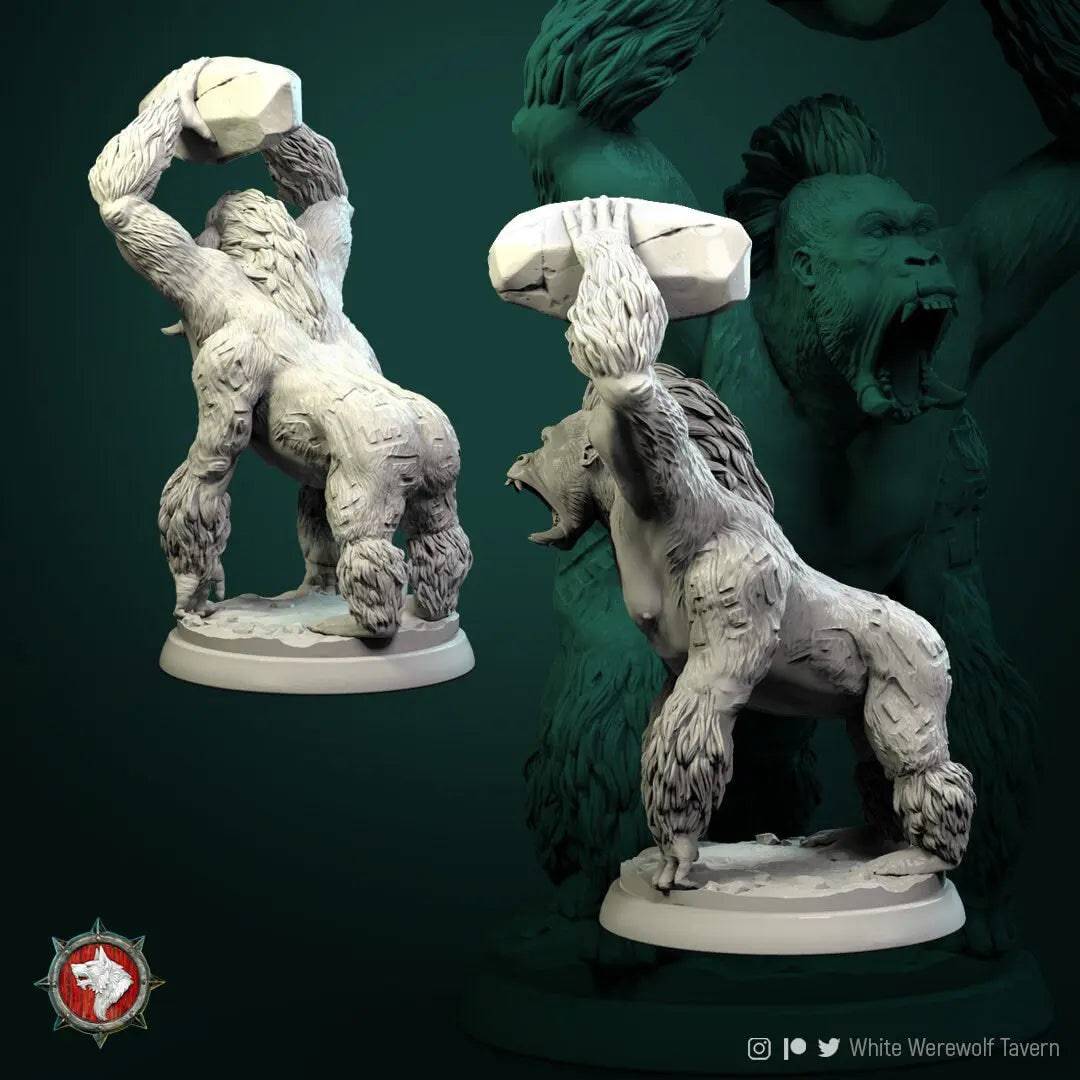 Crushing Monkey Boss | TTRPG Miniature | White Werewolf Tavern - Tattles Told 3D