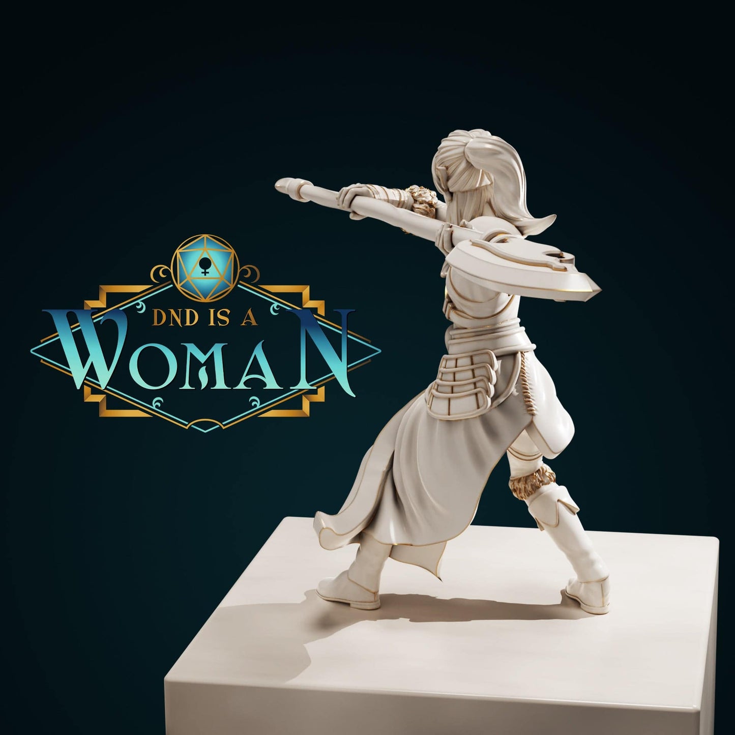Dahana Willowspirit, Elf Barbarian | D&D Miniature TTRPG Character | DND is a Woman - Tattles Told 3D
