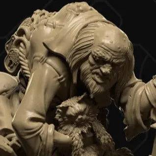 Darach | Creepy Hunchback Groundskeeper Cryptkeeper | D&D TTRPG Character Miniature | Collective Studio - Tattles Told 3D