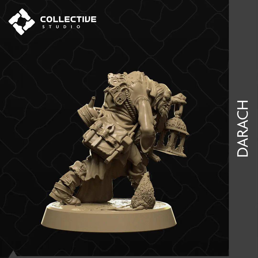 Darach | Creepy Hunchback Groundskeeper Cryptkeeper | D&D TTRPG Character Miniature | Collective Studio - Tattles Told 3D