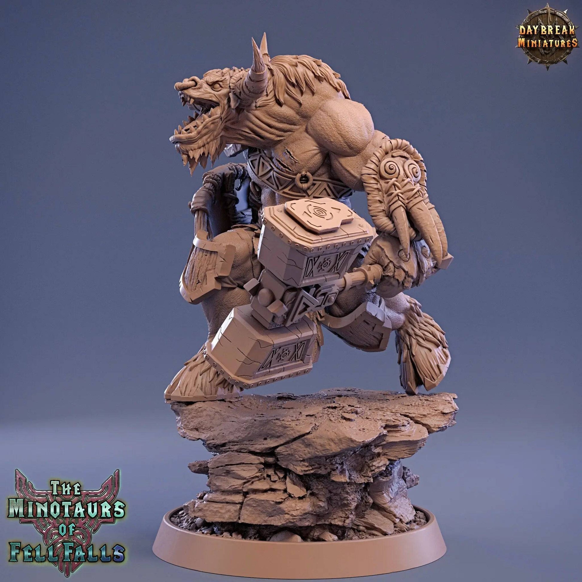 Dargo Foul, Minotaur Fighter | TTRPG Miniature | Daybreak Miniatures - Tattles Told 3D