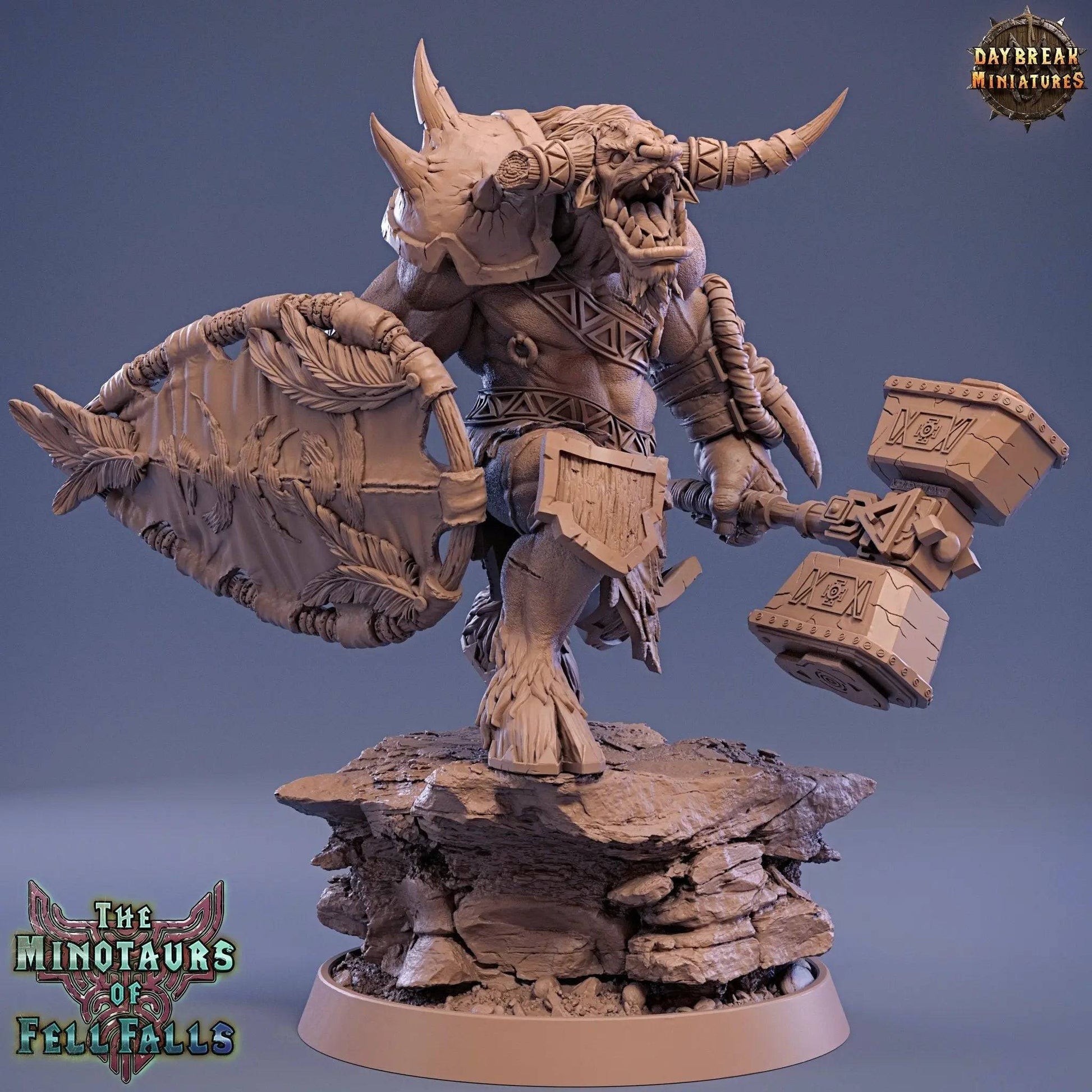 Dargo Foul, Minotaur Fighter | TTRPG Miniature | Daybreak Miniatures - Tattles Told 3D