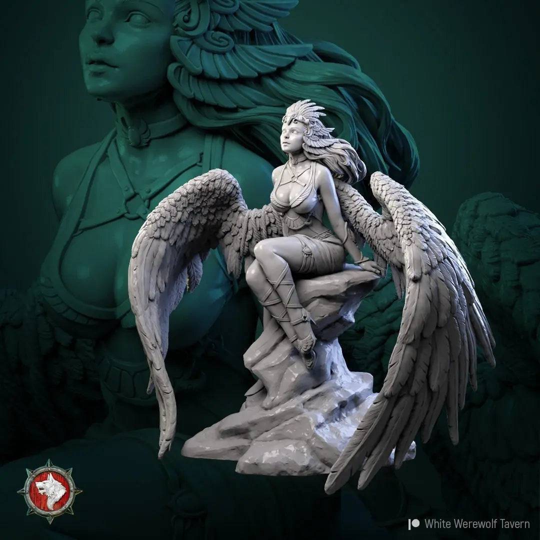 Dark Angel | TTRPG Miniature | White Werewolf Tavern - Tattles Told 3D