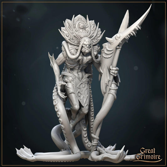 Deep Sea Shaman | TTRPG Miniature | Great Grimoire - Tattles Told 3D