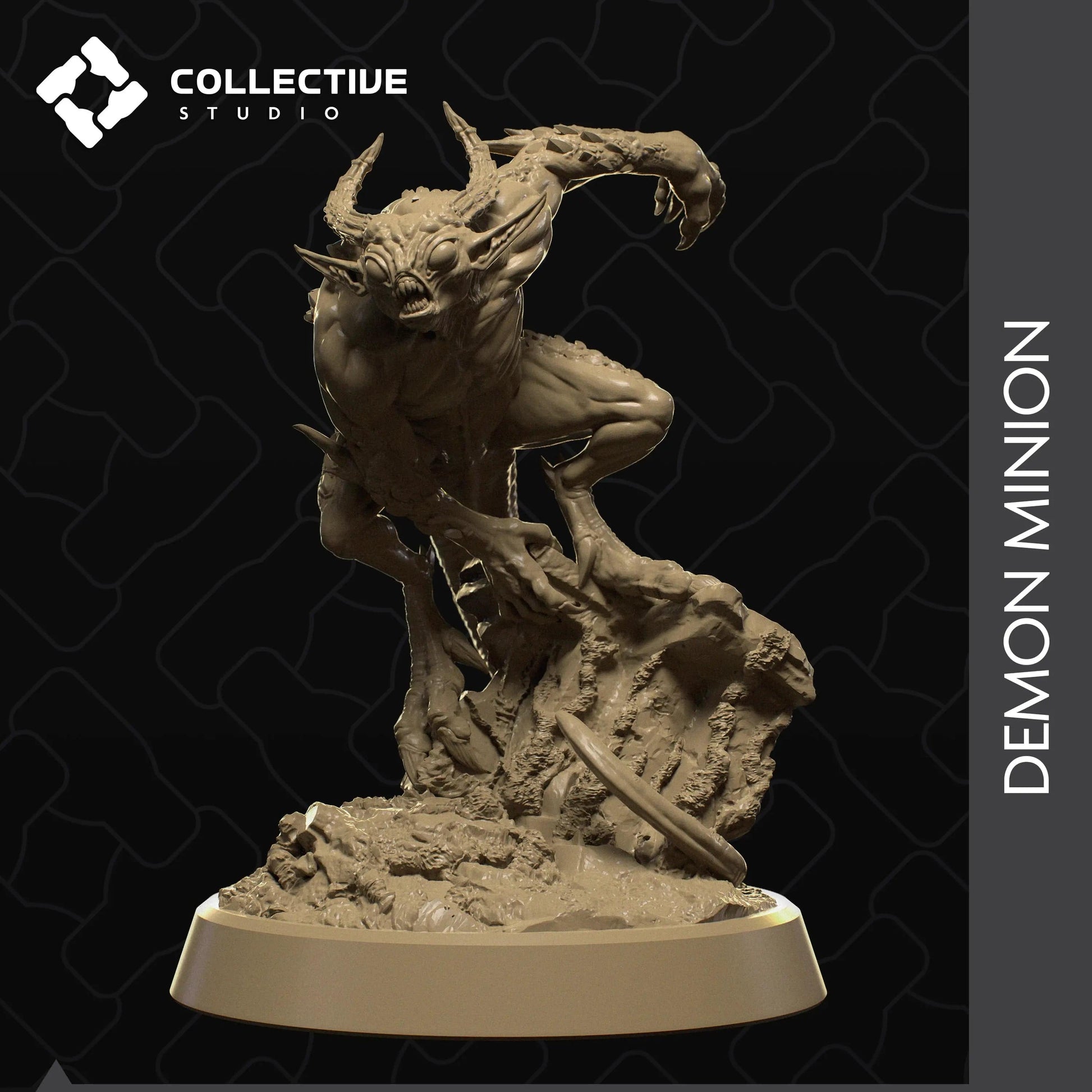 Demon Minion, Horned Imp | D&D TTRPG Monster Miniature | Collective Studio - Tattles Told 3D