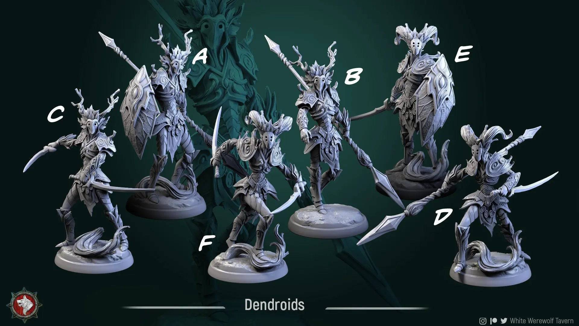 Dendroids | TTRPG Miniature | White Werewolf Tavern - Tattles Told 3D