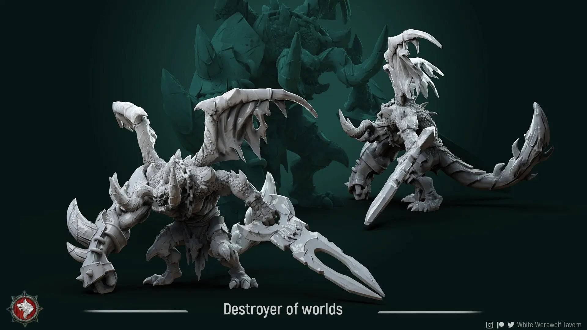 Destroyer of Worlds | TTRPG Miniature | White Werewolf Tavern - Tattles Told 3D