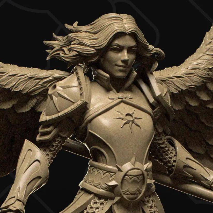 Dianna the Lightbringer | Aasimar Angel Paladin Warrior | D&D TTRPG Woman Character Miniature | Collective Studio - Tattles Told 3D