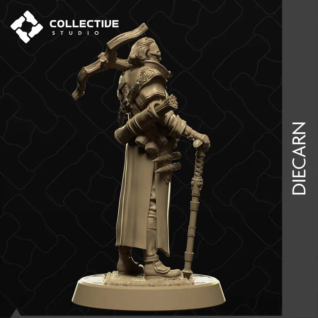 Diecarn | Vampire Monster Hunter Gentleman | D&D TTRPG Character Miniature | Collective Studio - Tattles Told 3D