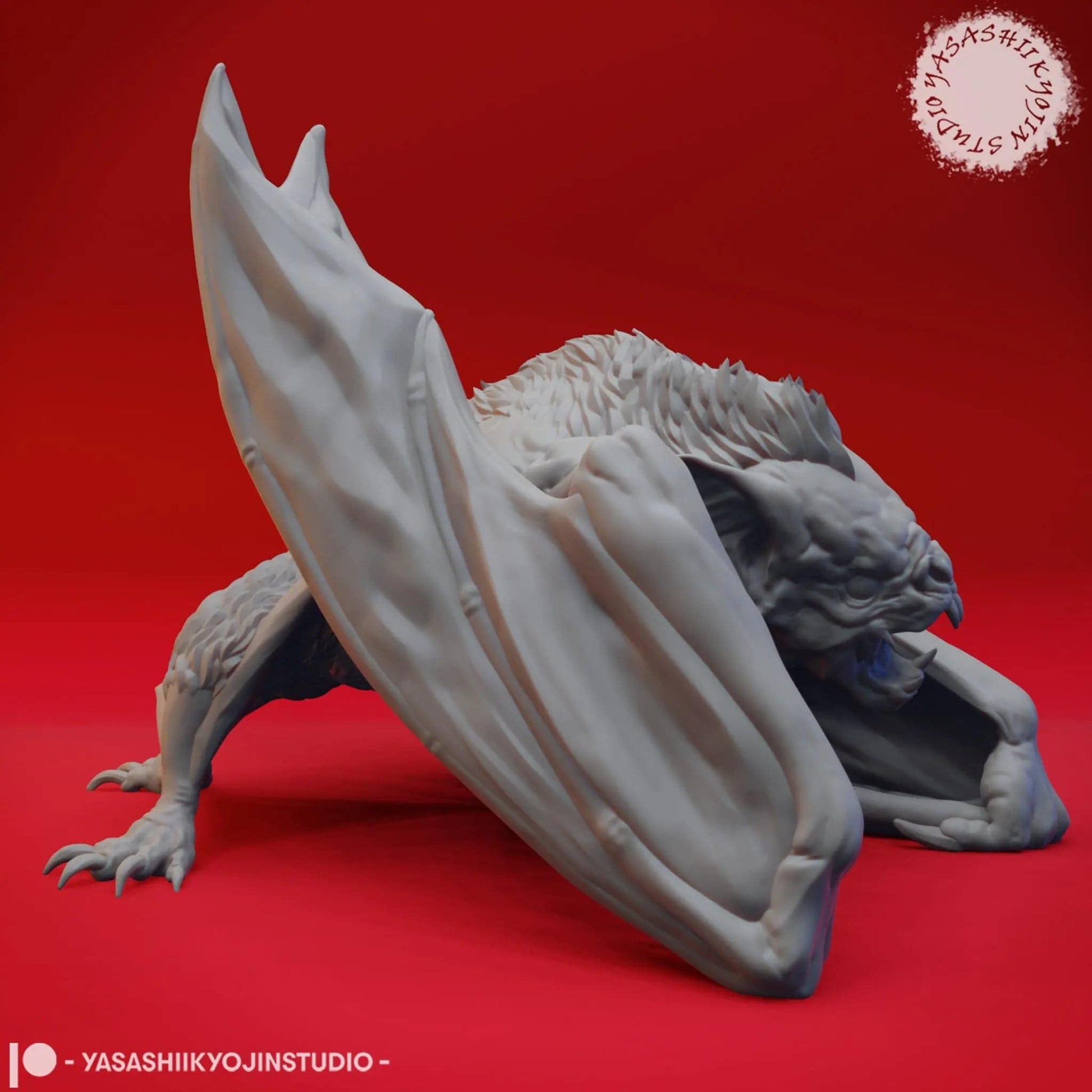 Dire Bat | TTRPG Monster Miniature | Yasashii Kyojin Studio - Tattles Told 3D