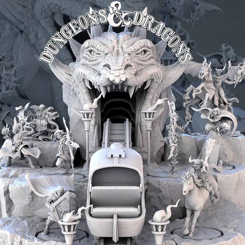 DnD Tribute Diorama | D&D Scene Tabletop Roleplaying Game Characters | STL Miniatures - Tattles Told 3D