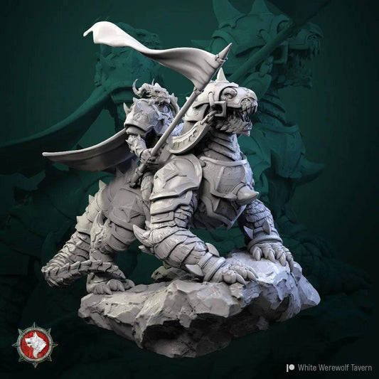 Dragonborn Commander | TTRPG Miniature | White Werewolf Tavern - Tattles Told 3D