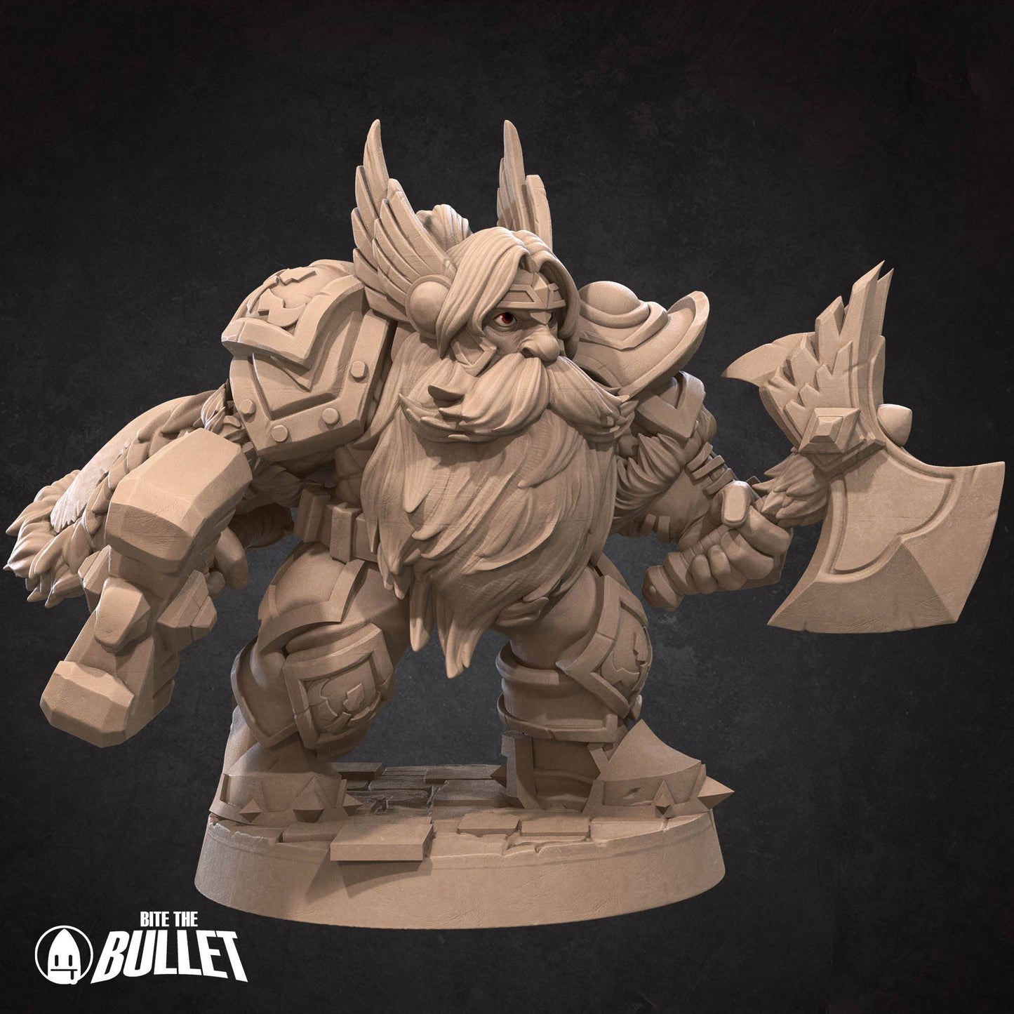Dwarf General | D&D Miniature TTRPG Character | Bite the Bullet - Tattles Told 3D