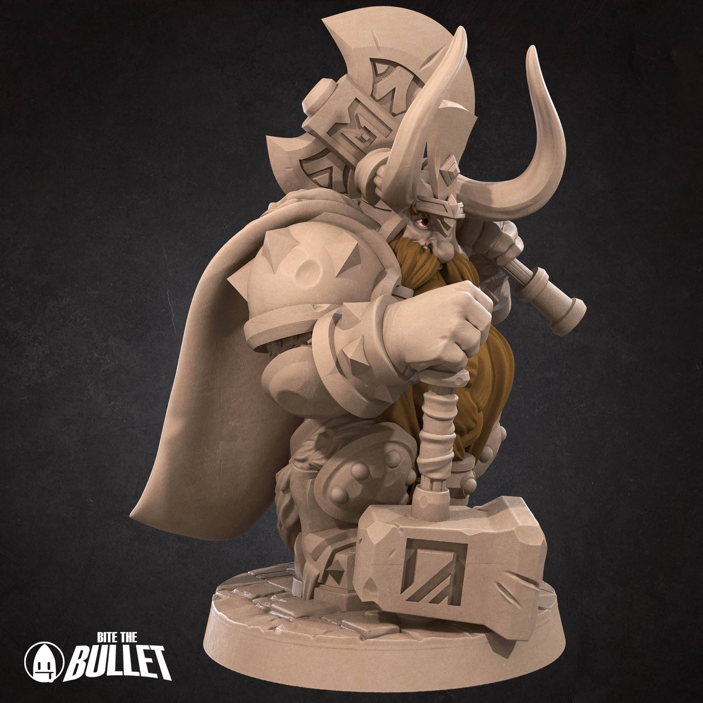 Dwarf King | D&D Miniature TTRPG Character | Bite the Bullet - Tattles Told 3D