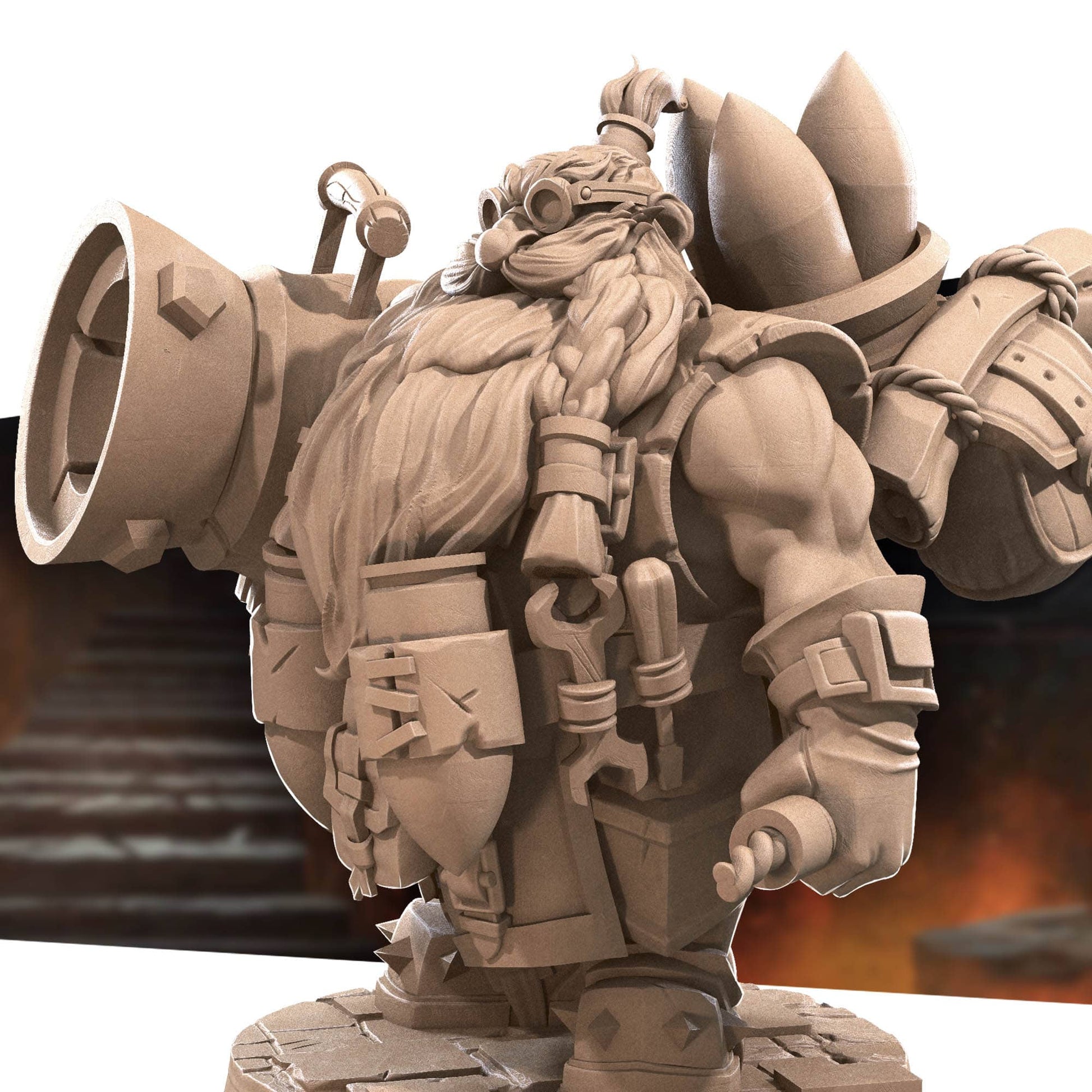 Dwarf Mortar Team, Artillerist and Watchman | D&D Miniature TTRPG Character | Bite the Bullet - Tattles Told 3D
