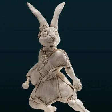Elacott, Rabbitfolk Haregon Bard | D&D Miniature TTRPG Character | DND is a Woman - Tattles Told 3D