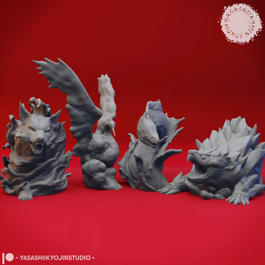 Elementals | TTRPG Monster Miniature | Yasashii Kyojin Studio - Tattles Told 3D