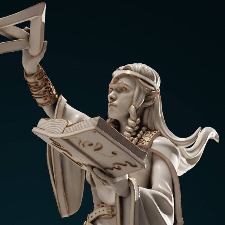 Elirea, Elf Wizard | D&D Miniature TTRPG Character | DND is a Woman - Tattles Told 3D