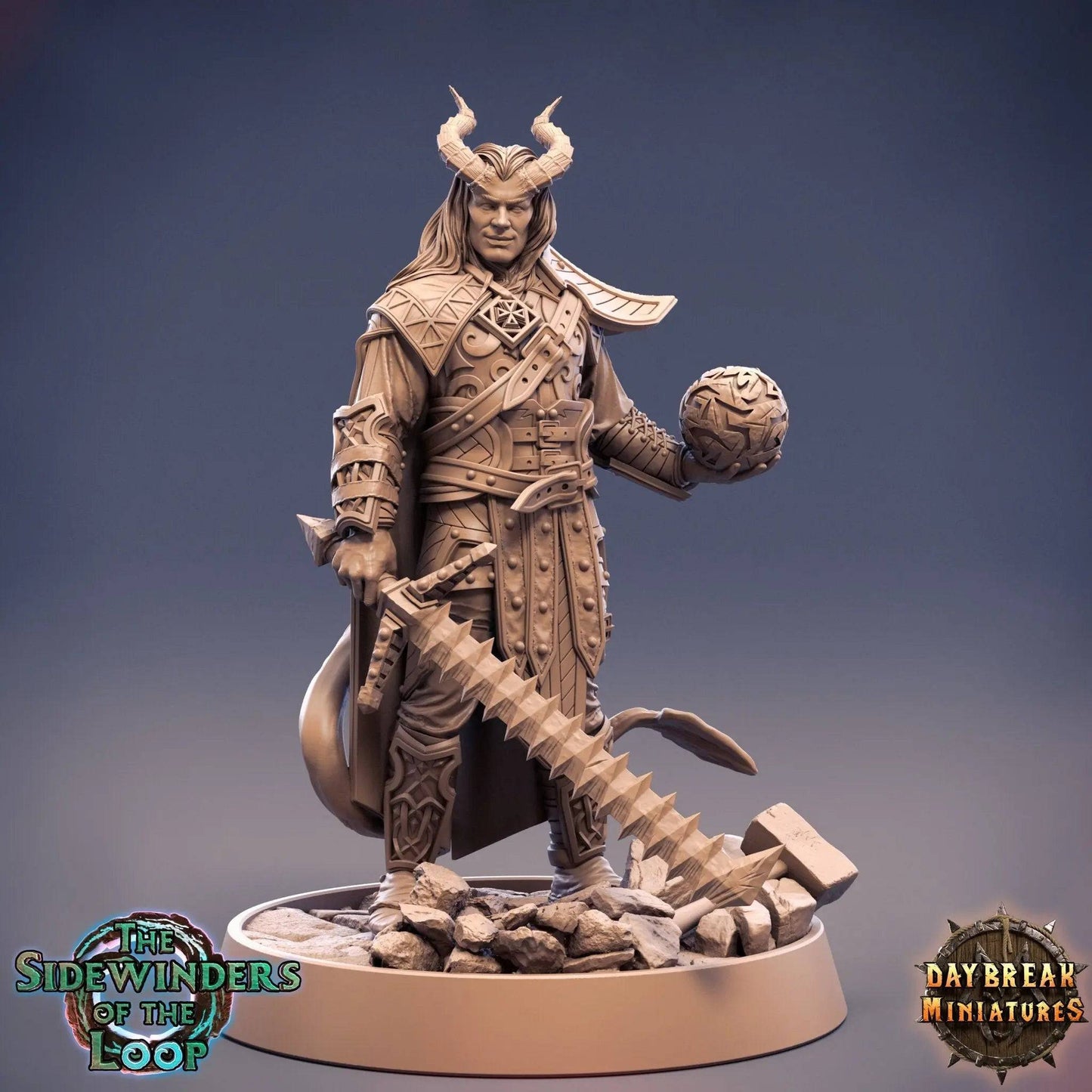 Emil Luckso, Tiefling | TTRPG D&D Miniature | Daybreak Miniatures - Tattles Told 3D