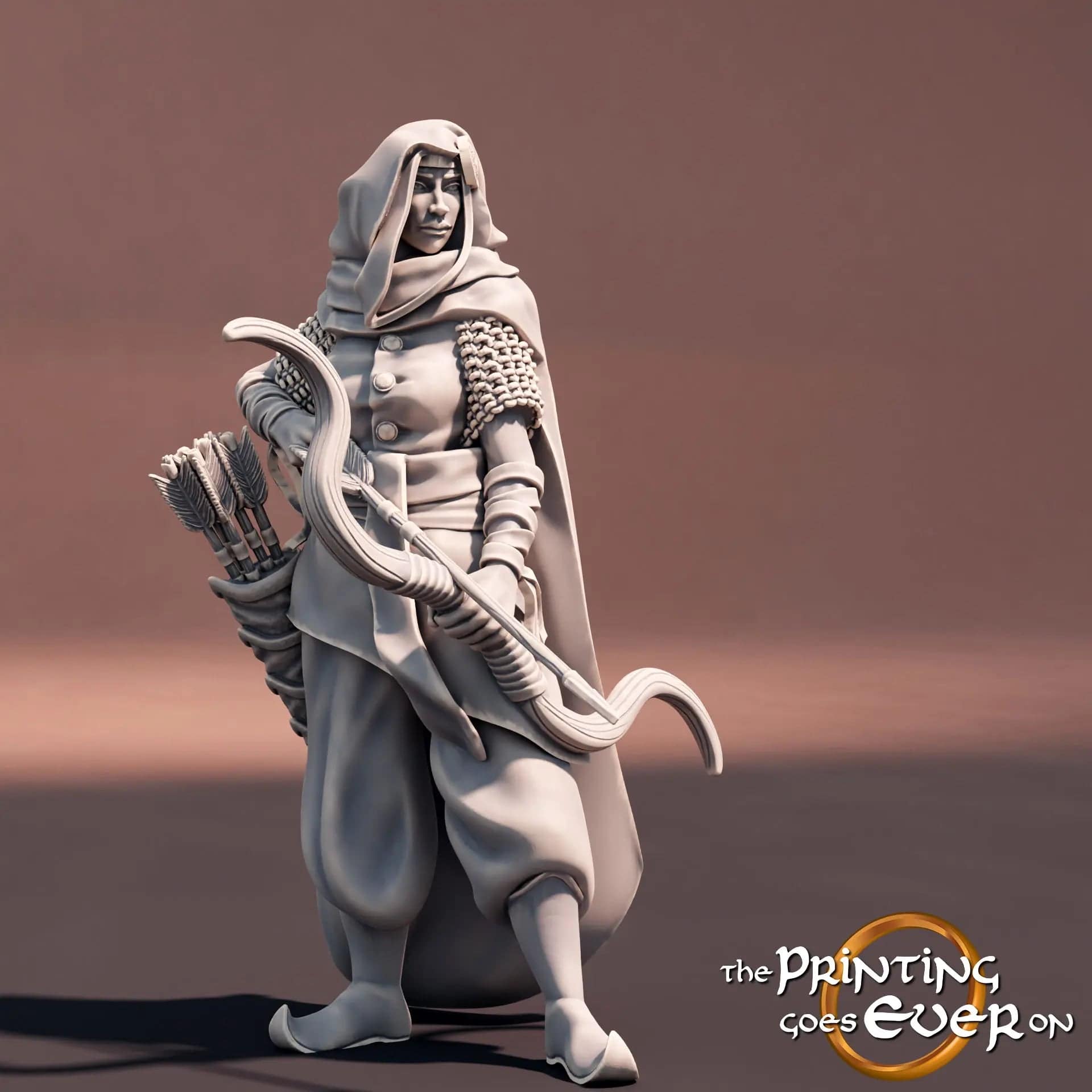 Female Southern Archer | D&D Miniature TTRPG Character | DND is a Woman - Tattles Told 3D