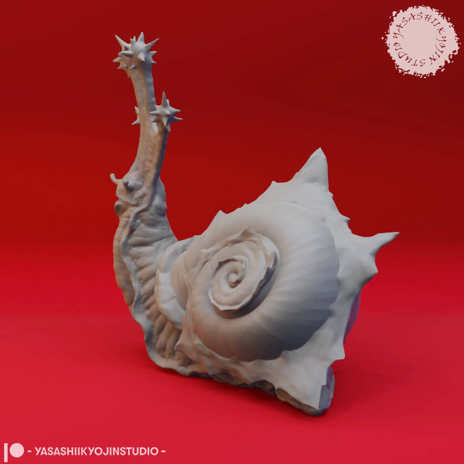 Flail Snail | TTRPG Monster Miniature | Yasashii Kyojin Studio - Tattles Told 3D