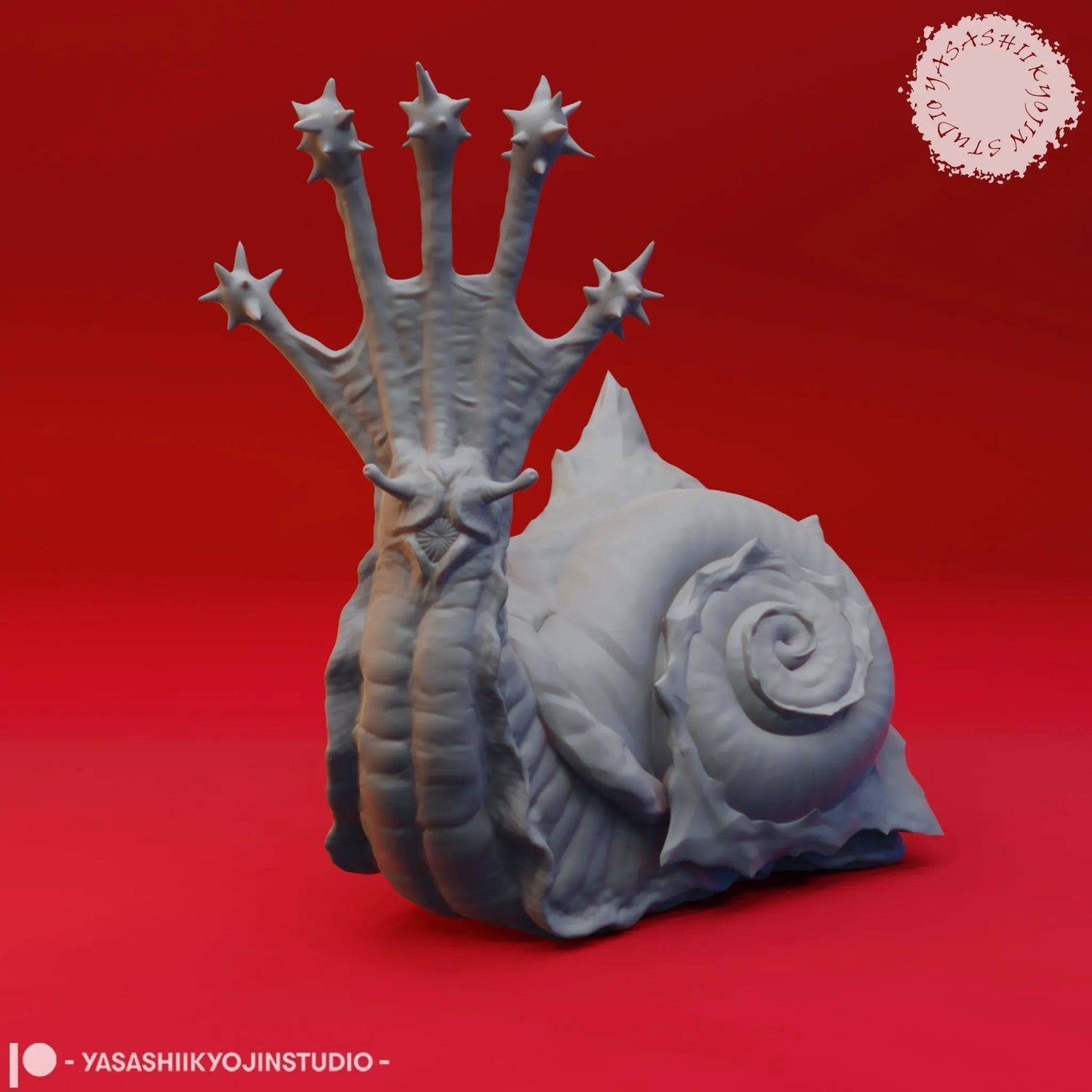 Flail Snail | TTRPG Monster Miniature | Yasashii Kyojin Studio - Tattles Told 3D