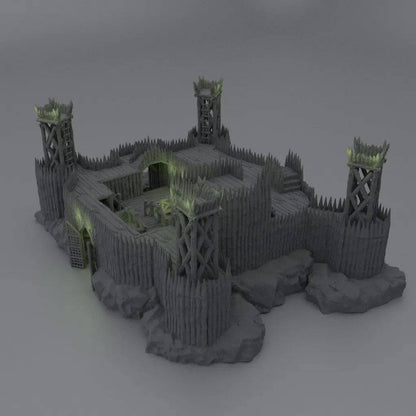 Fortified River Camp | D&D TTRPG Playable 3D Printed Building | MiniatureLand