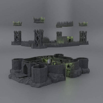 Fortified River Camp | D&D TTRPG Playable 3D Printed Building | MiniatureLand