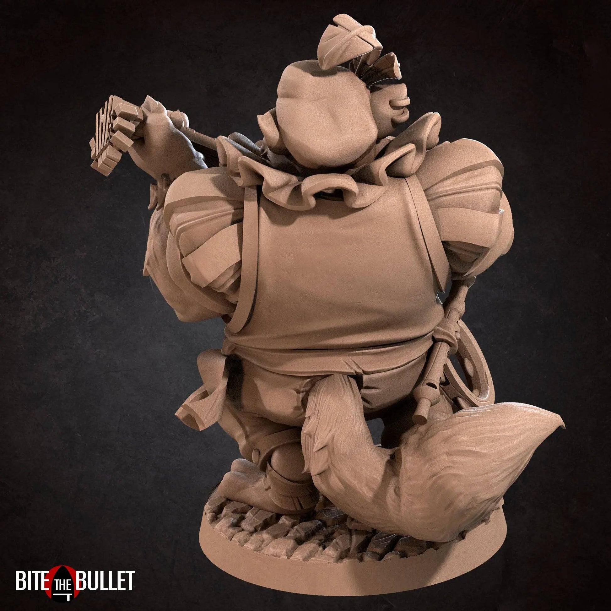 Foxfolk Bard Chubby Singer | D&D Miniature TTRPG Character | Bite the Bullet - Tattles Told 3D
