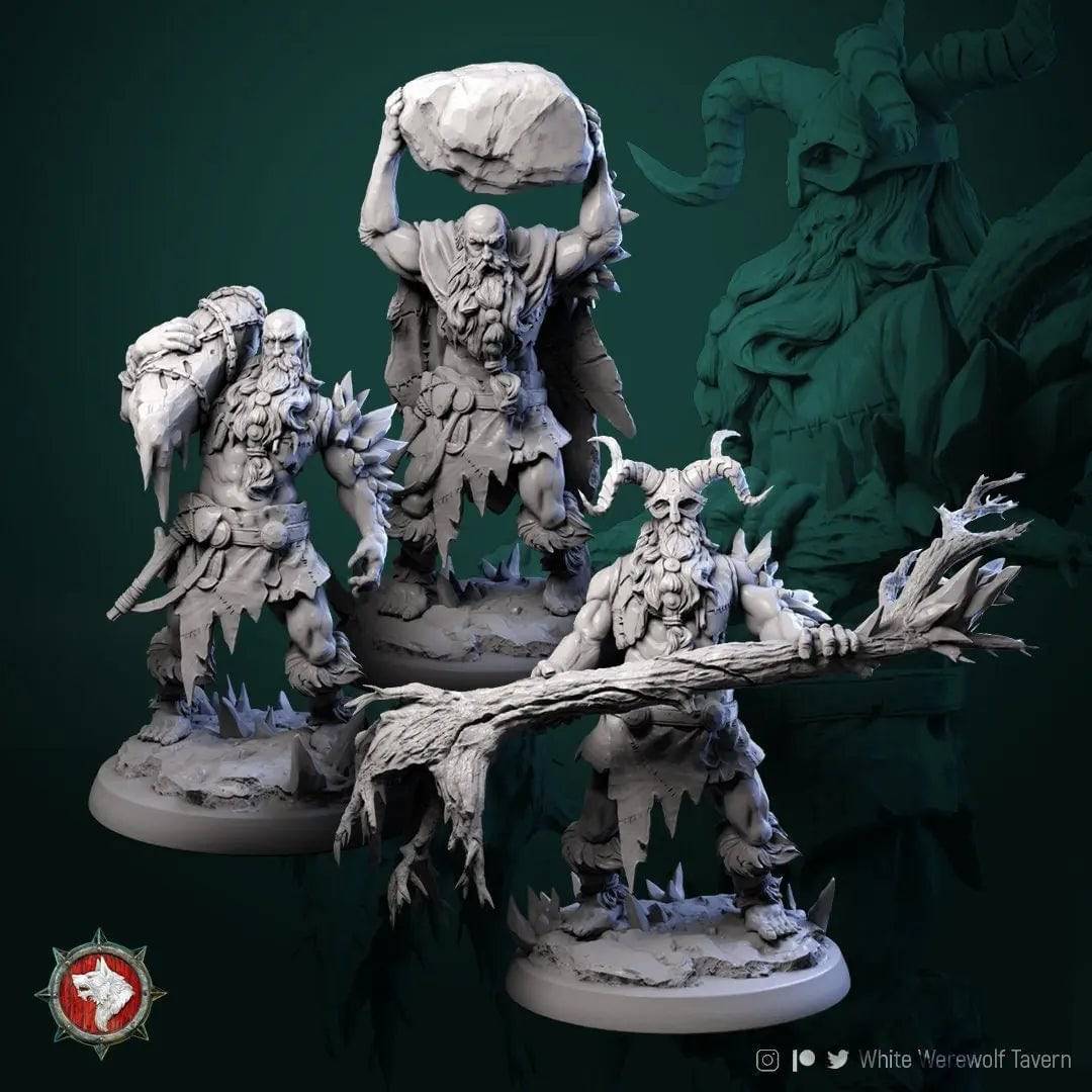 Frost Giants | TTRPG Miniature | White Werewolf Tavern - Tattles Told 3D