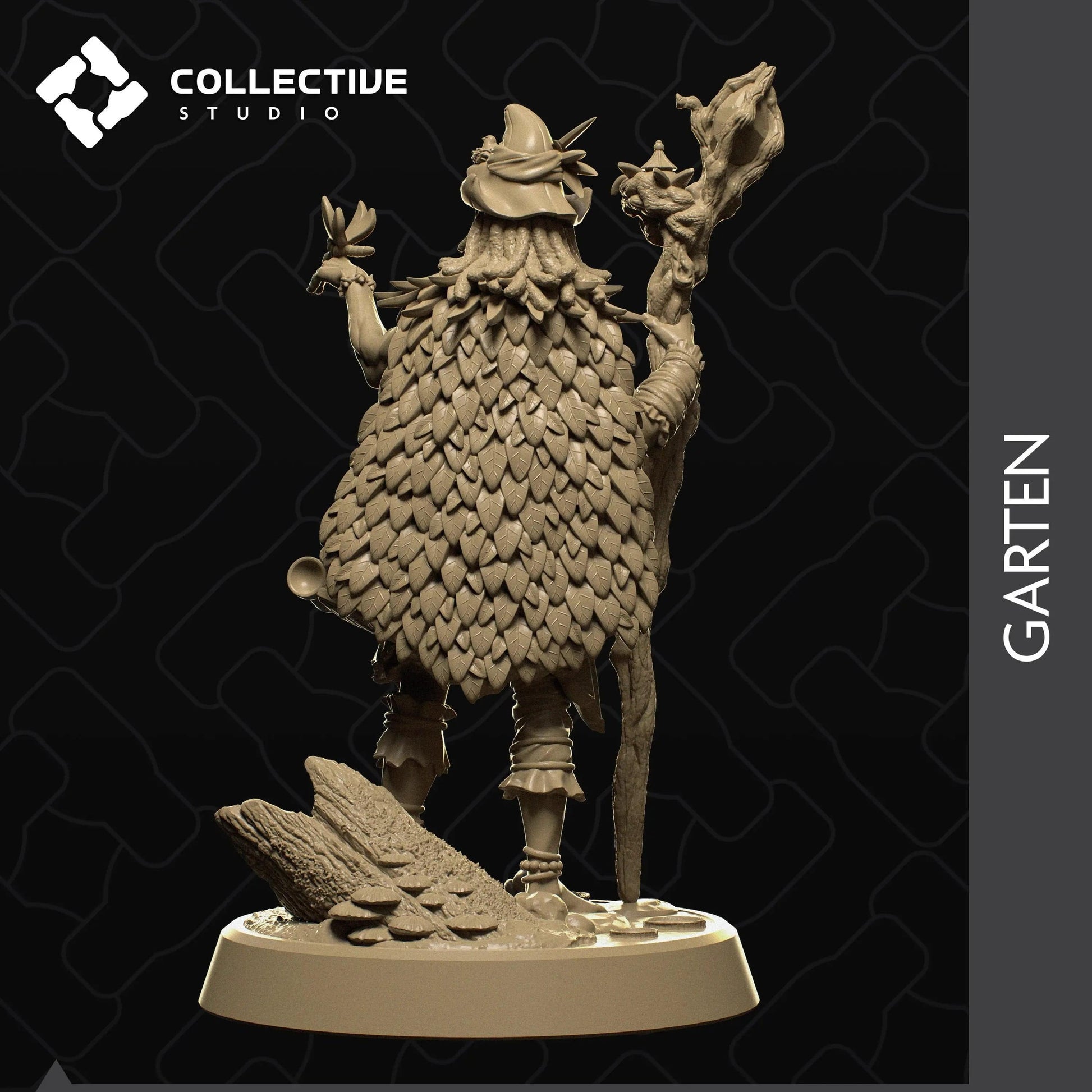 Garten, Druid | TTRPG D&D Miniature | Collective Studio - Tattles Told 3D