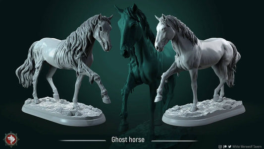 Ghost Horse | TTRPG Miniature | White Werewolf Tavern - Tattles Told 3D