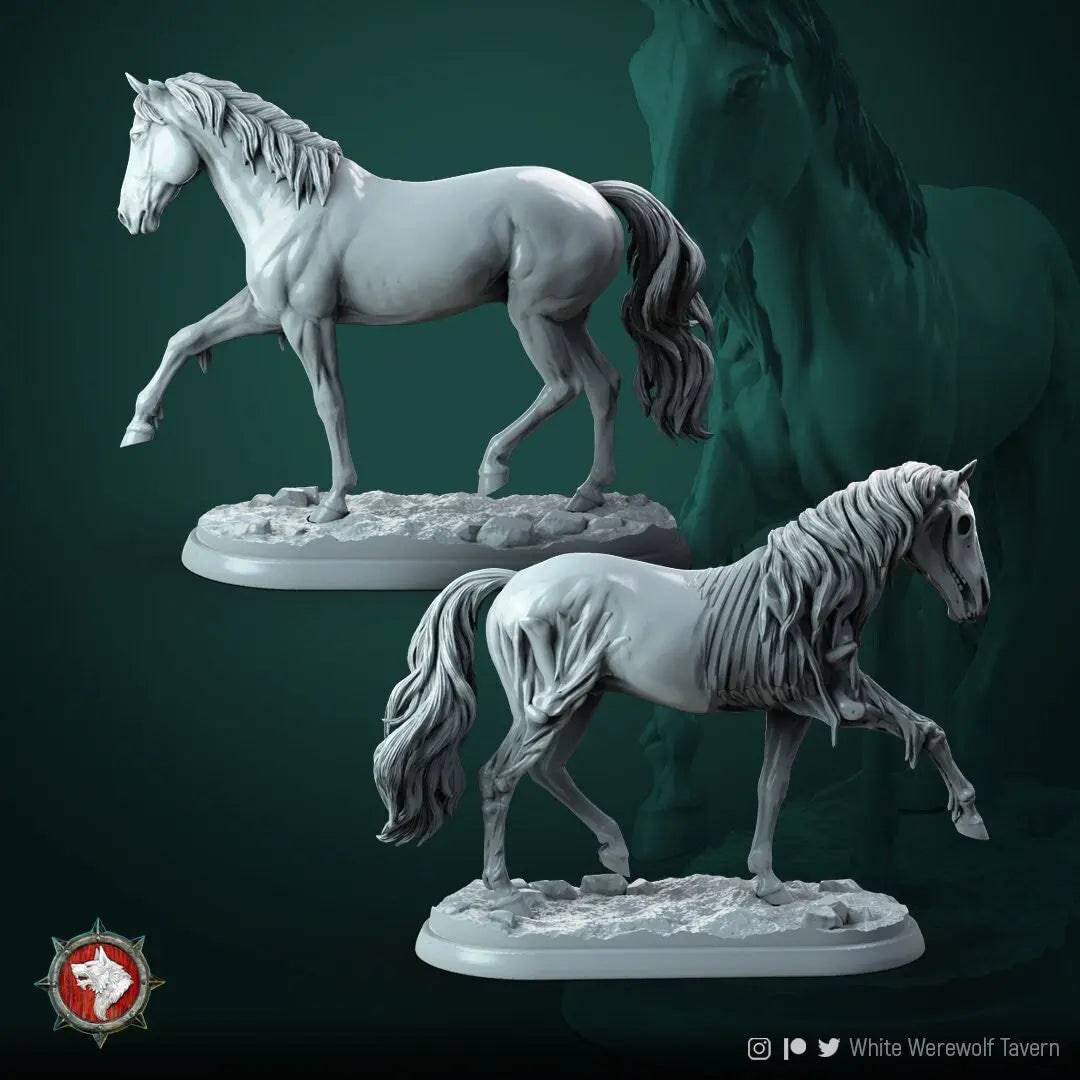 Ghost Horse | TTRPG Miniature | White Werewolf Tavern - Tattles Told 3D