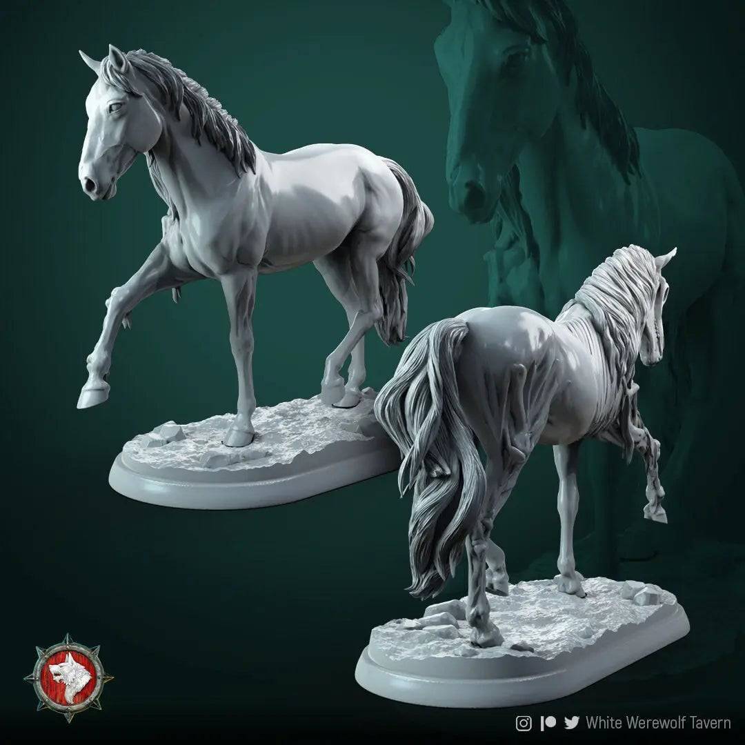 Ghost Horse | TTRPG Miniature | White Werewolf Tavern - Tattles Told 3D