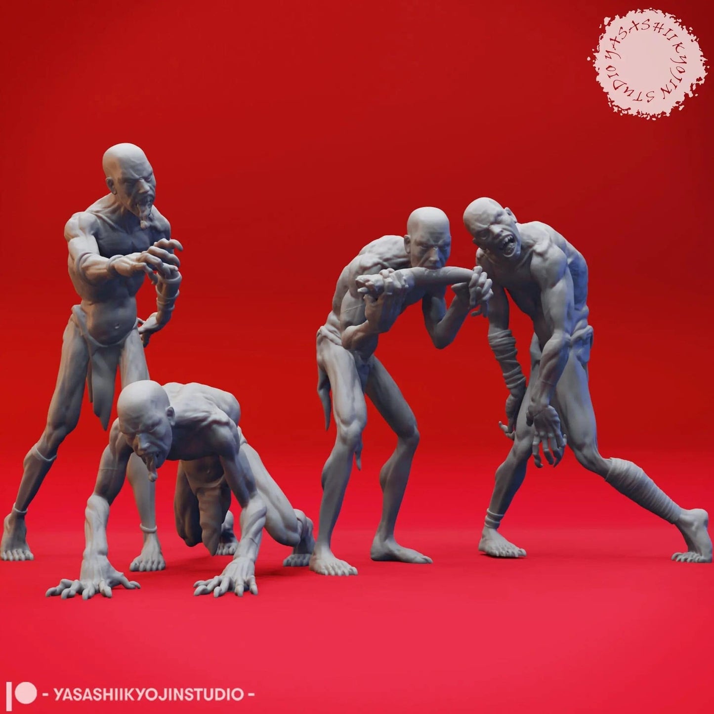 Ghoul | TTRPG Monster Miniature | Yasashii Kyojin Studio - Tattles Told 3D