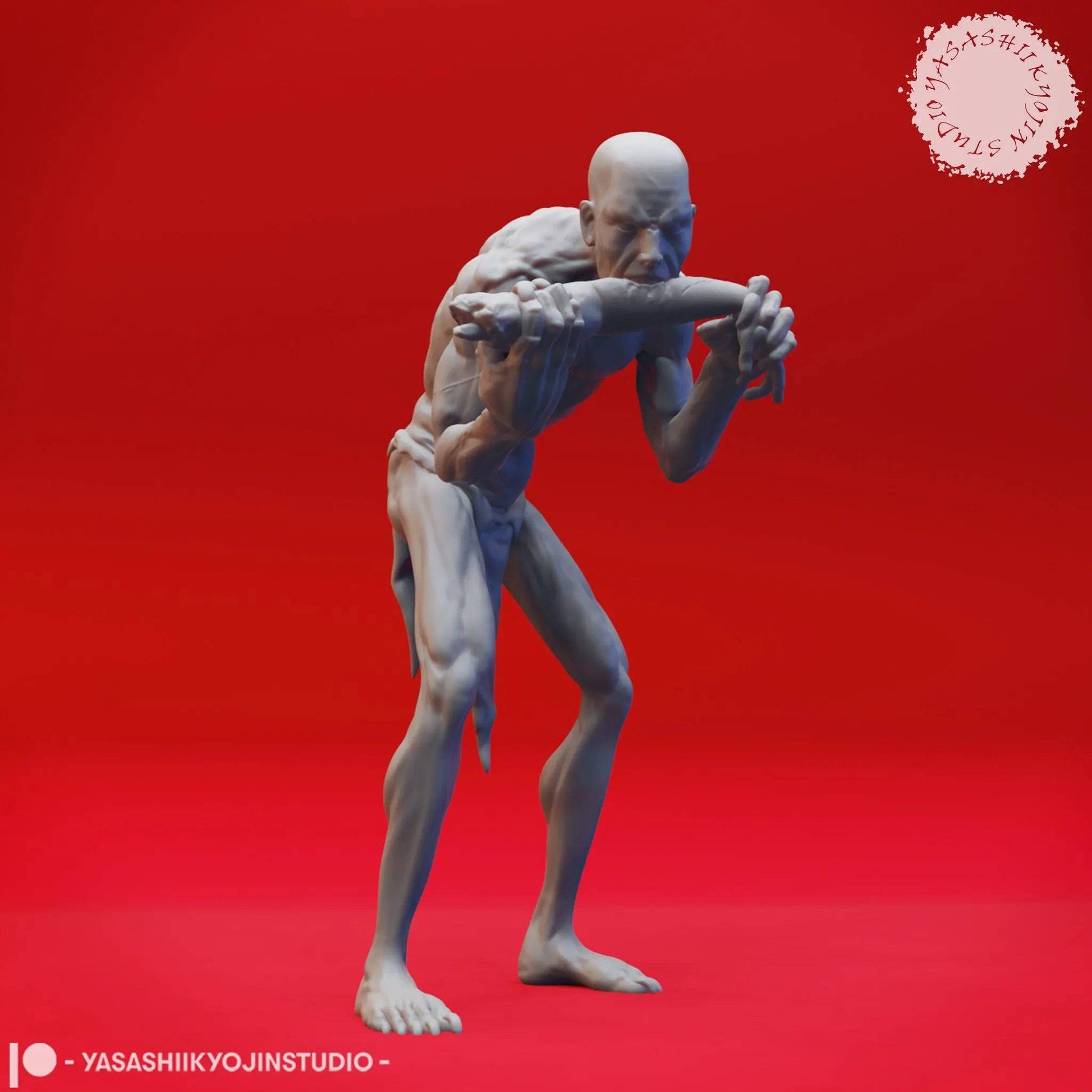 Ghoul | TTRPG Monster Miniature | Yasashii Kyojin Studio - Tattles Told 3D