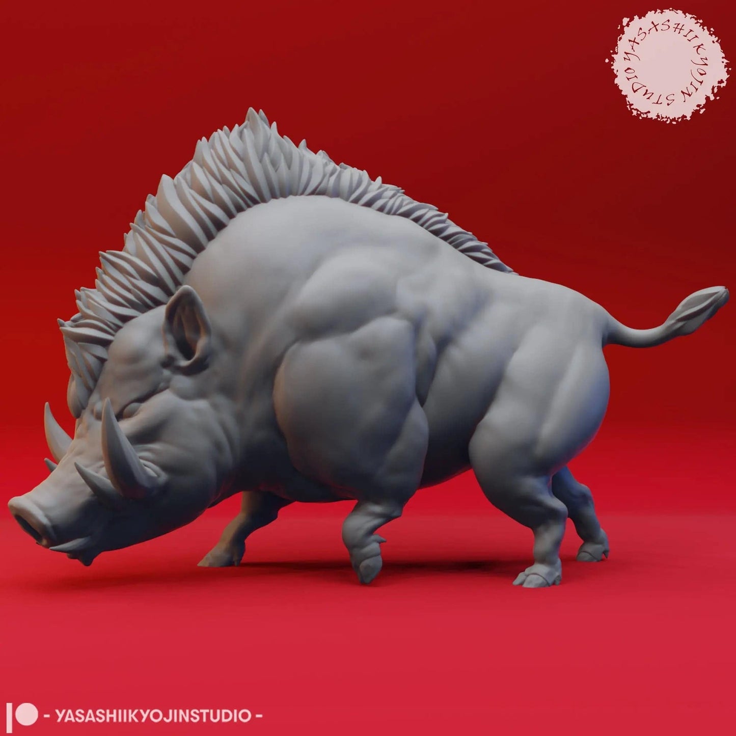 Giant Boar | TTRPG Monster Miniature | Yasashii Kyojin Studio - Tattles Told 3D