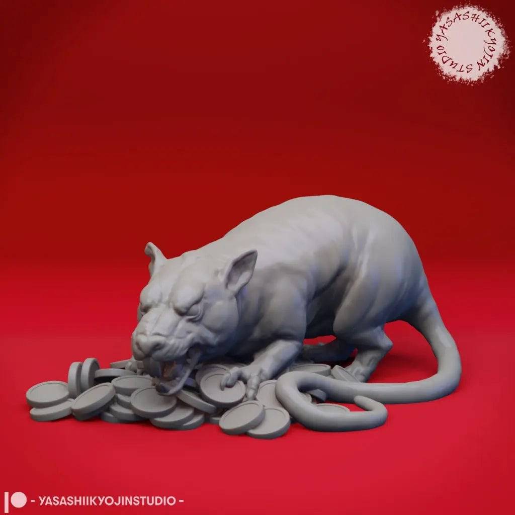 Giant Rat (Maks) | TTRPG Monster Miniature | Yasashii Kyojin Studio - Tattles Told 3D